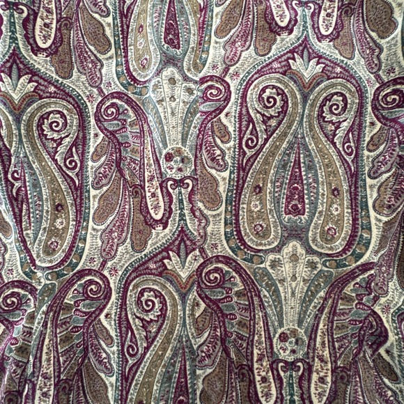 Vintage Ruff Hewn Bohemian Paisley Velvet Blazer Collared Size XL Multicolored - Picture 8 of 8